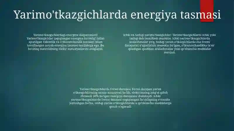 Yarimótkazgichlarning Xususiy Va Aralashmali Ótkazuvchanligi 3