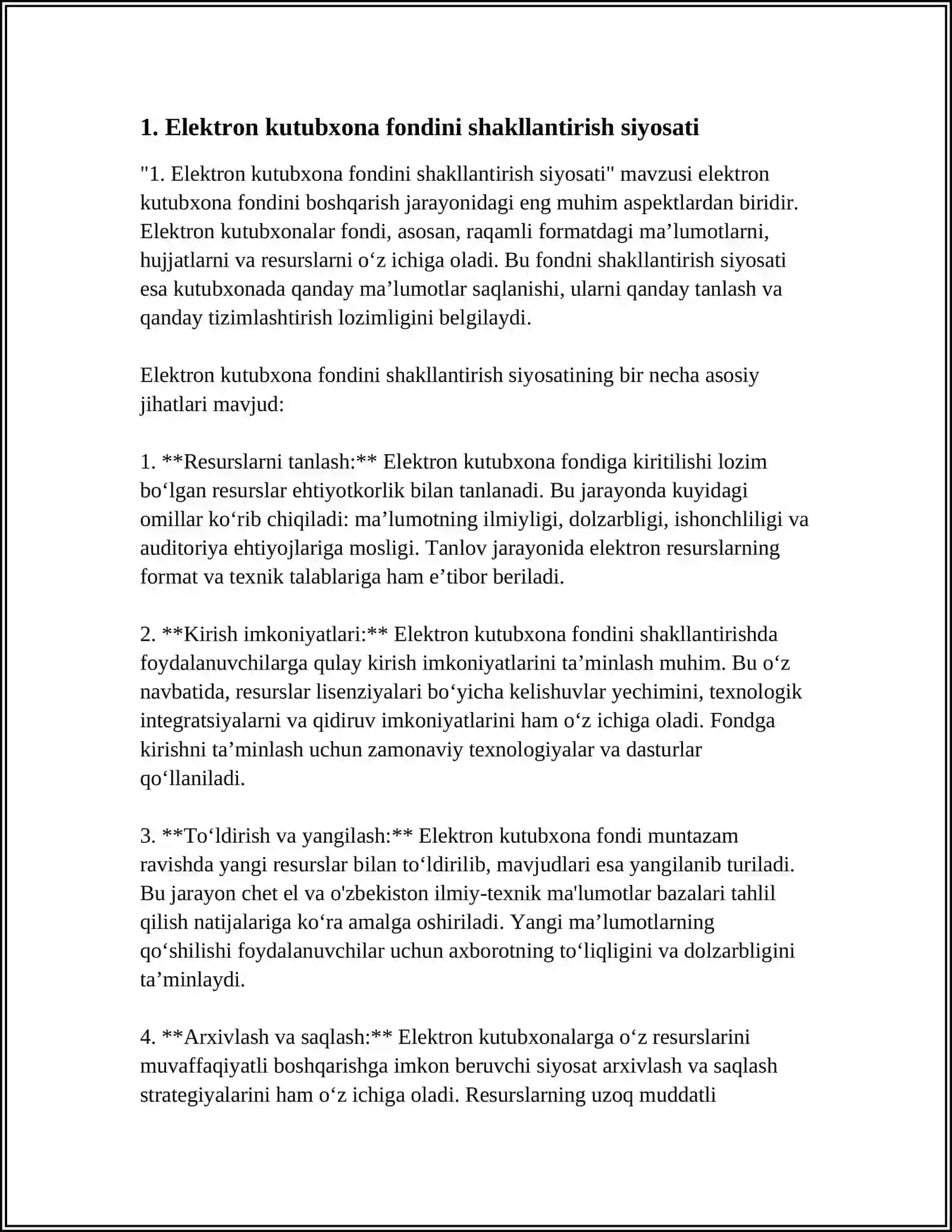 ELEKTRON KUTUBXONADA FONDNI BOSHQARISH 3