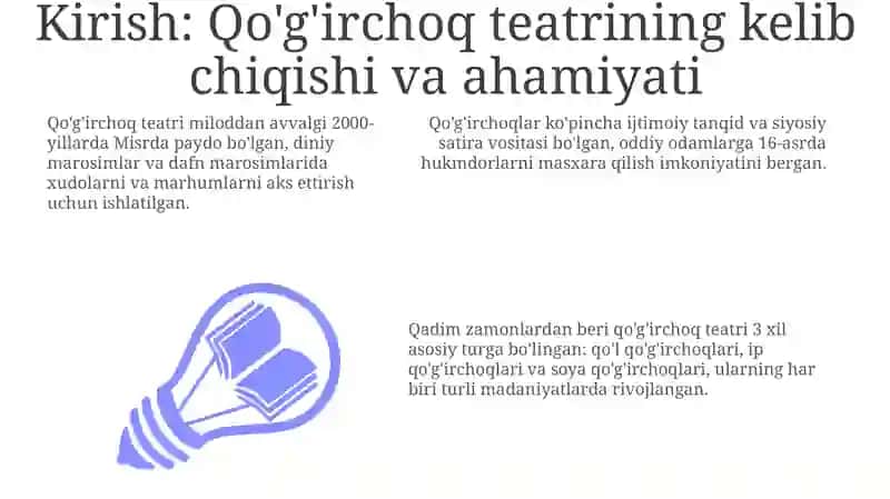 Qo'g'irchoq teatrining paydobo'lishi tarixi yildizlari 3