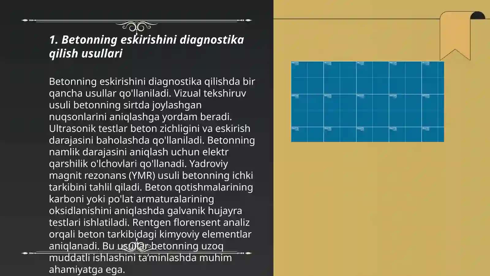 Beton, Temirbeton, Metal, Materiallar 3