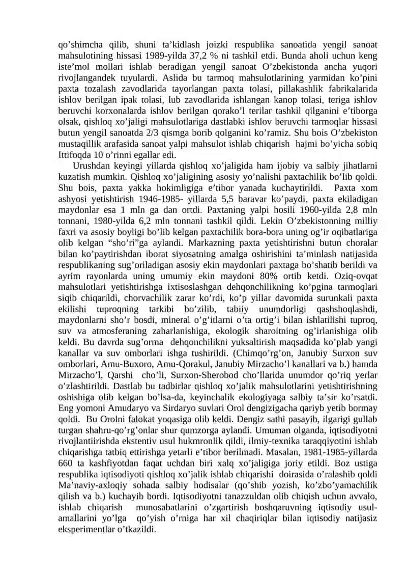Mustaqillikka erishish arafasida O‘zbekistondagi ijtimoiy-siyosiy jarayonlar 3