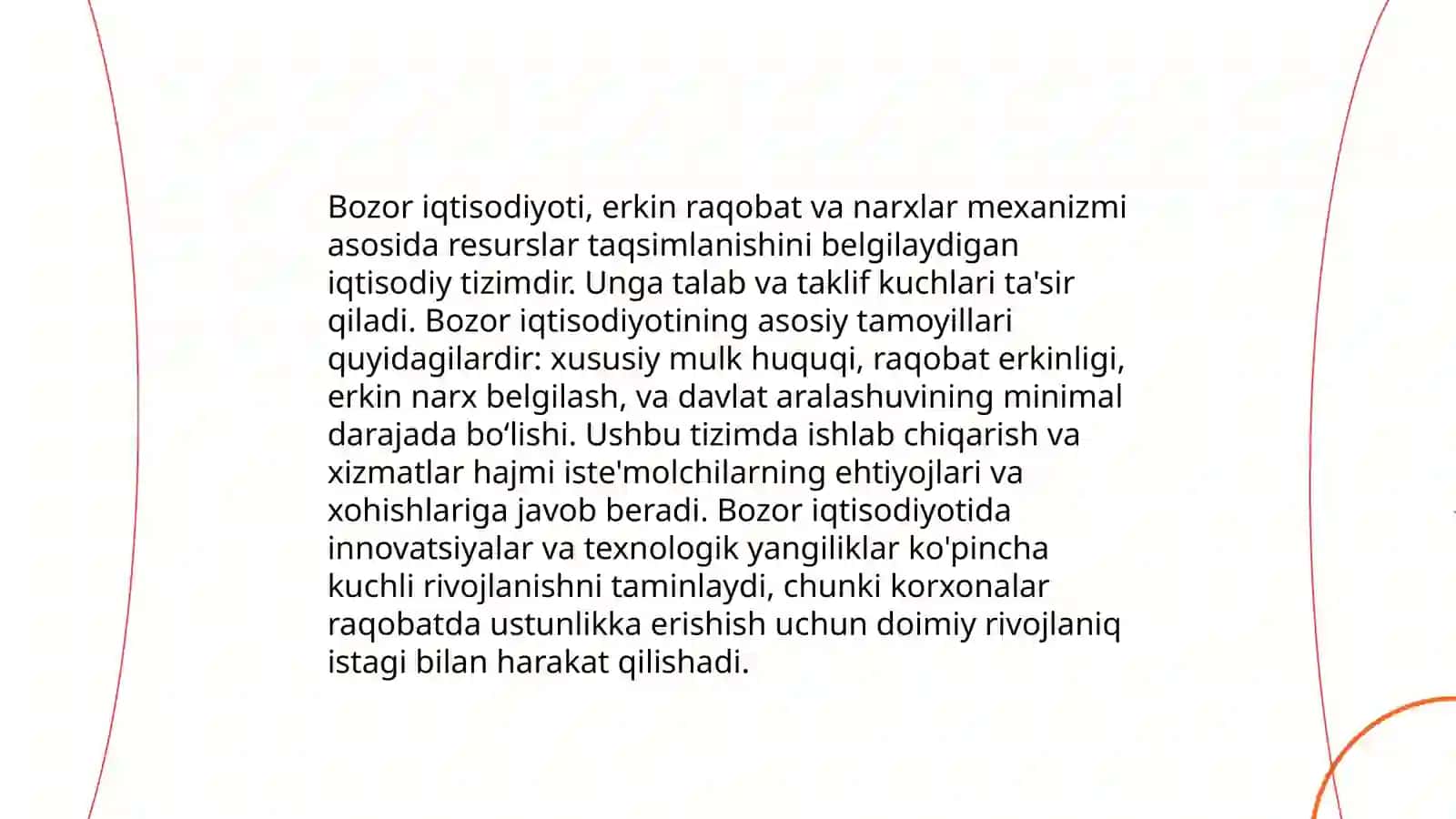 Bozor iqtisodiyotini rivojlantirish va uning ahamiyati va shaxsiy biznesni rivojlantirish kaizen tizimi 3