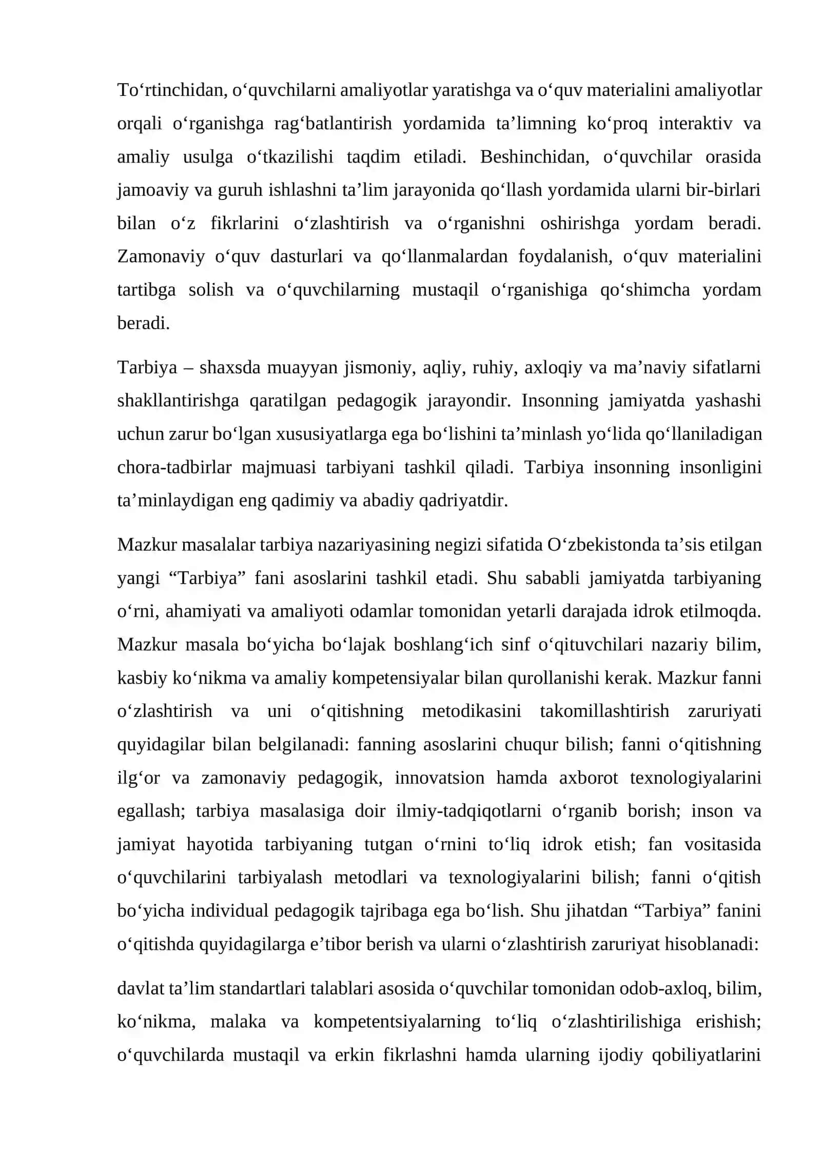 O'rta sinflarda tarbiya fanini o’qitishda ijodiy tasavvurlarini shakllantirish 3