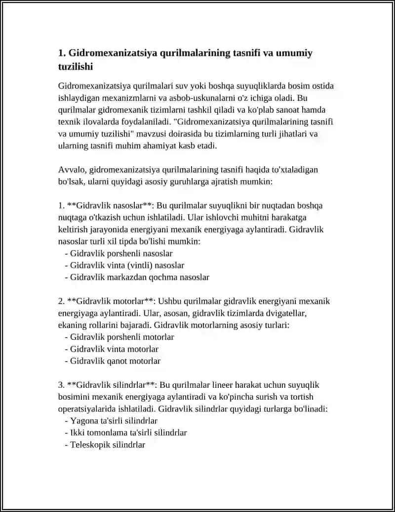 GIDROMEXANIZATSIYA QURILMALARI 3