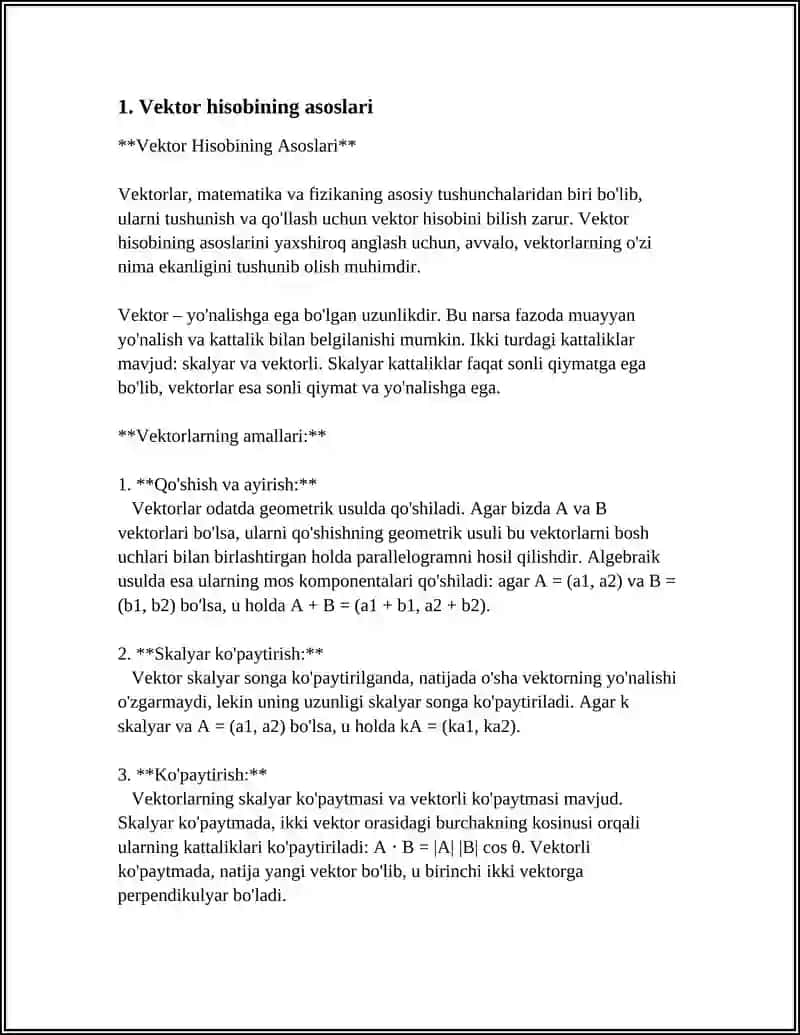 BIOLOGIK TIZIMLARNI MODELLASHTIRISHDA VEKTOR HISOB TATBIQLARI 3