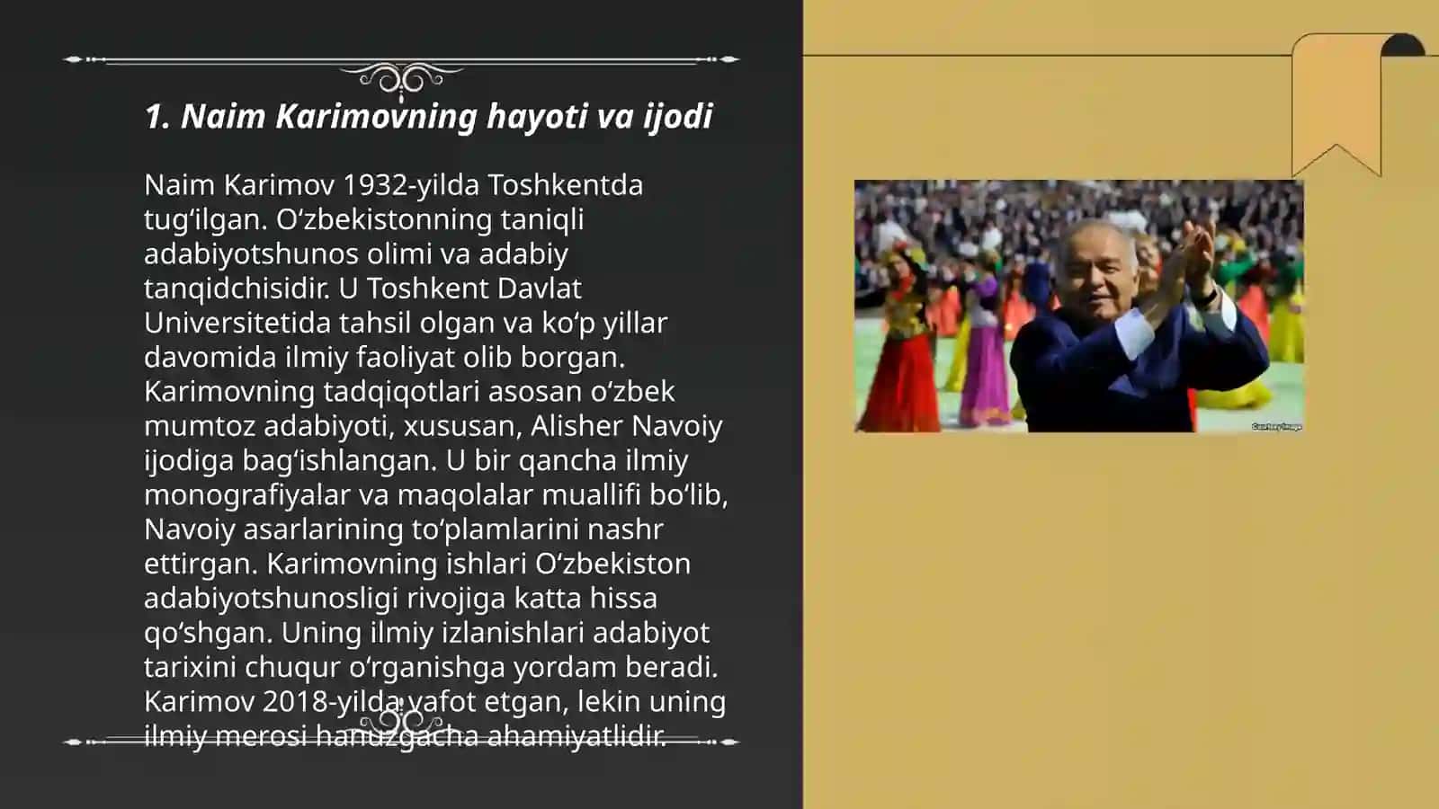 Naim Karimov Oybek essesi 3