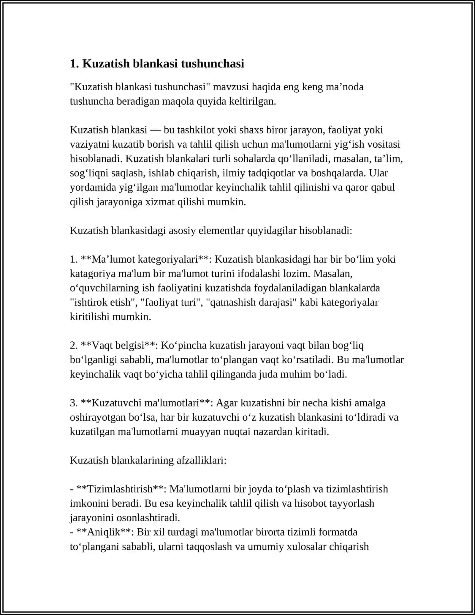 KUZATISH BLANKASI VA KARTOCHKALAR TUZISH 3