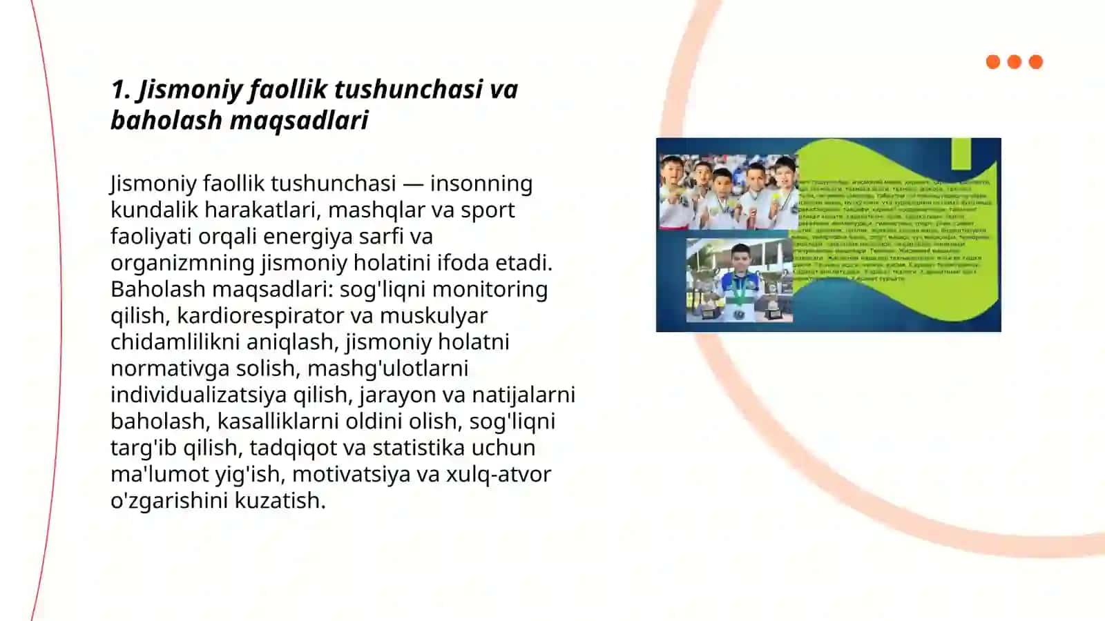 Jismoniy faollikni baholash usullari 3