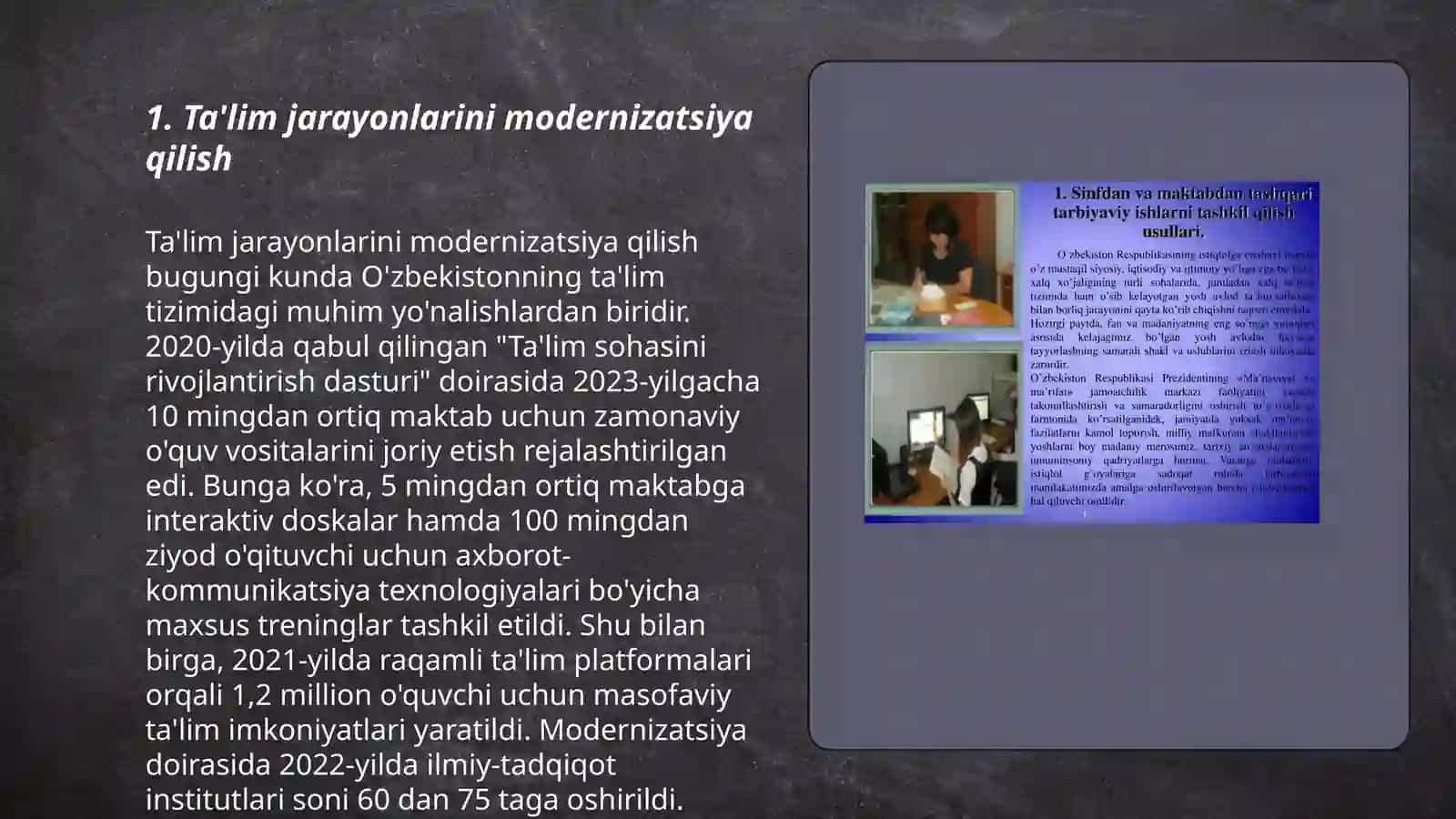 Ta'lim jarayonlarini modernizatsiya qilish 3