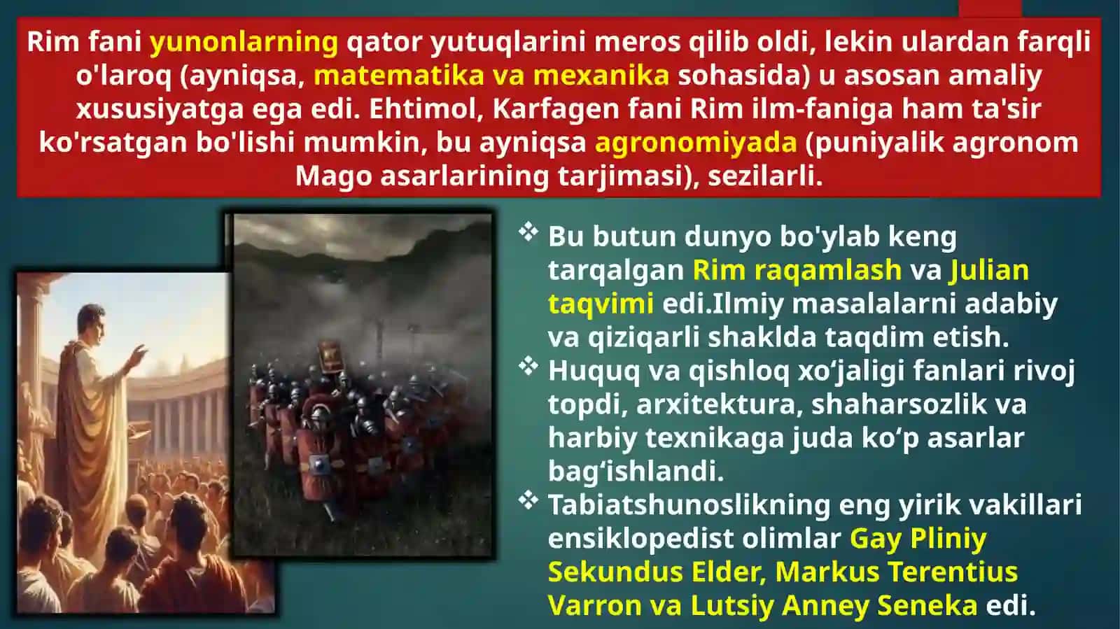 QADIMGI RIMDA ILMIY BILIMLARNING RIVOJLANISHI 3