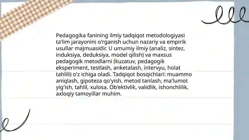 Pedagogika fan sifatida 3