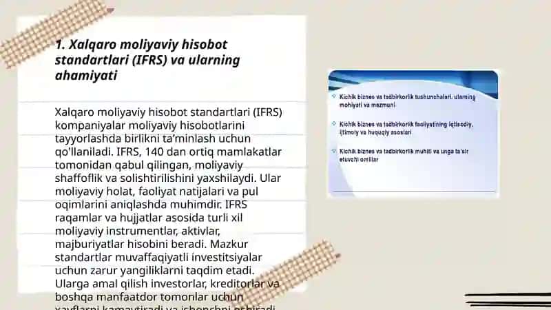 Xalqaro moliyaviy hisobot standartlari (IFRS) va ularning ahamiyati 3