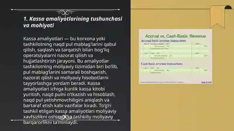 Kassa operatsiyalarini hisobga olish 3