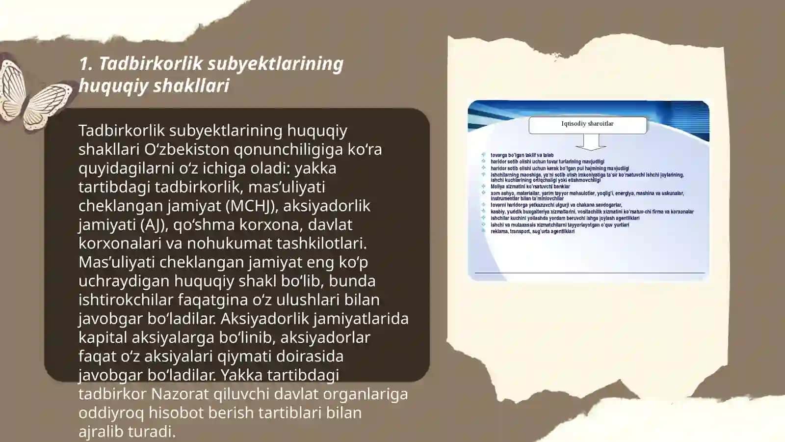 Tadbirkorlik subyektlari faoliyatini tashkil etish va tugatishning tashkiliy-huquqiy asoslari 3