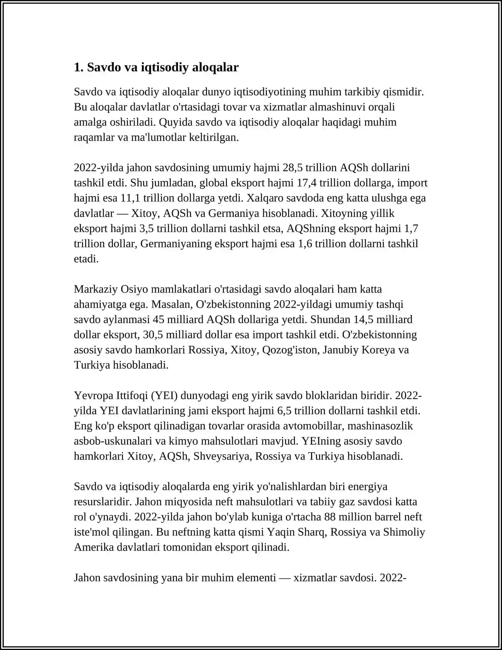 O‘ZBEKISTON VA YEVROPA ITTIFOQI MAMLAKATLARI O‘RTASIDAGI HAMKORLIK ISTIQBOLLARI 3