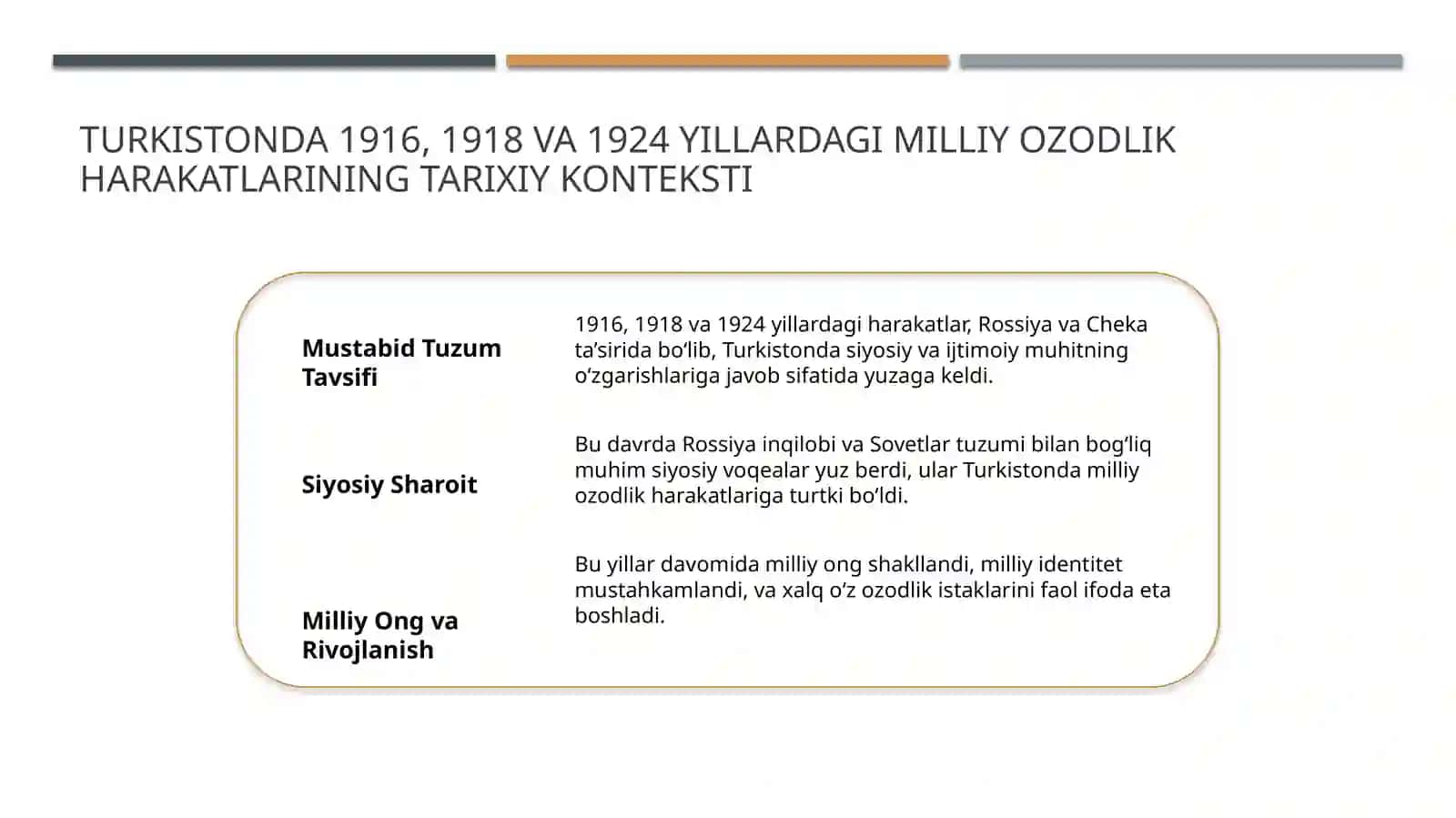 Turkistonda milliy ozodlik harakati mustabid tuzumga qarshi 1916, 1918, 1924 3