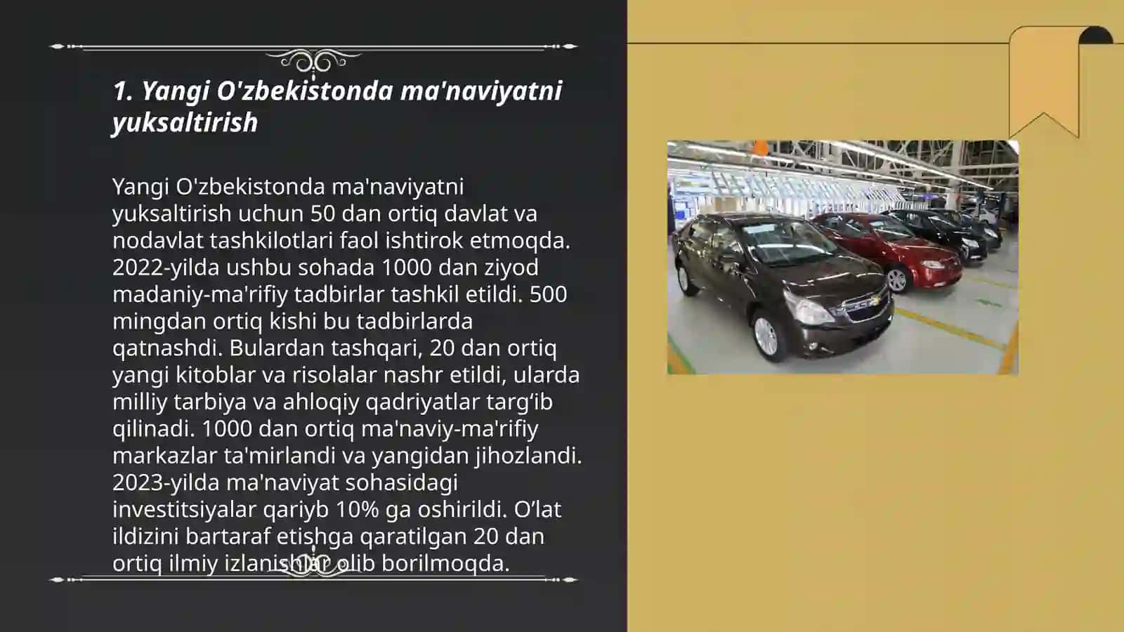Yangi Oʻzbekistonda amalga oshirilayotgan maʼnaviy oʼzgarishlar 3