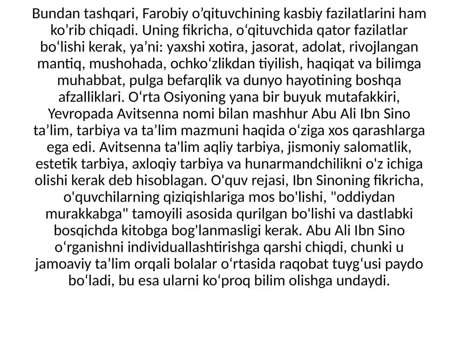 Sharq mutafakkirlarining pedagogik qarashlari 3