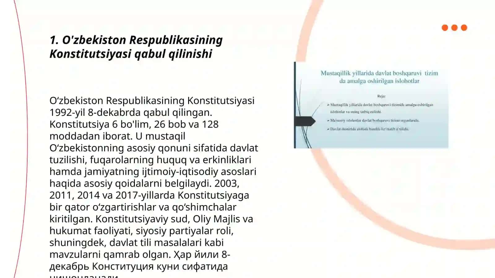 O'zbekiston Respublikasining Konstitutsiyasi 3