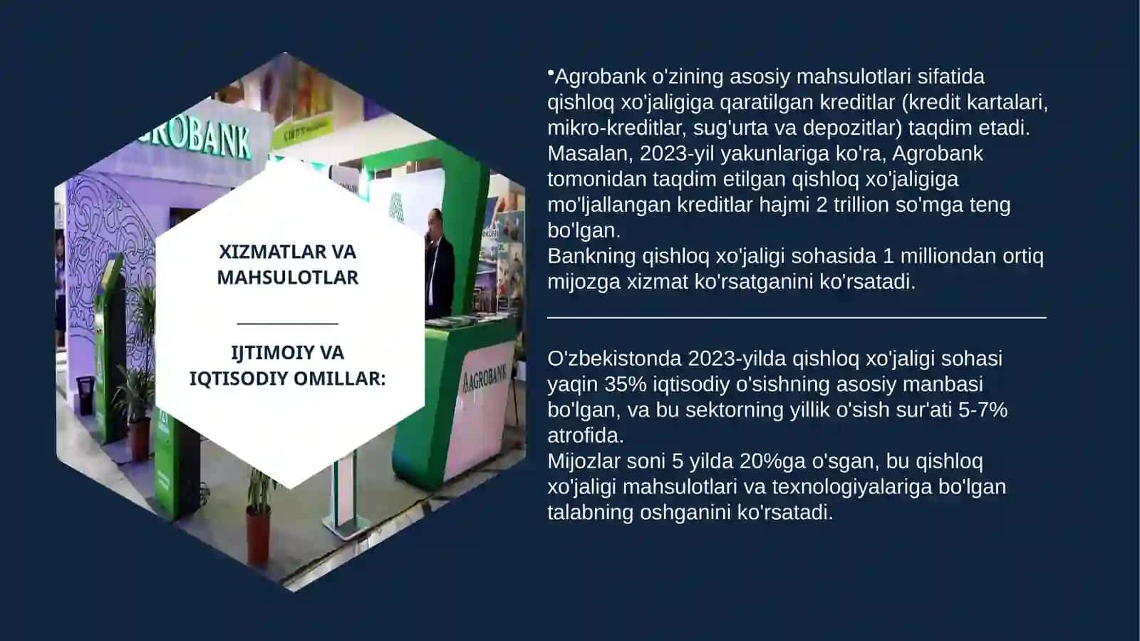 Xo`jalik yurutuvchi subyektlarning marketing faoliyati tahlili Agrobank misolida 3
