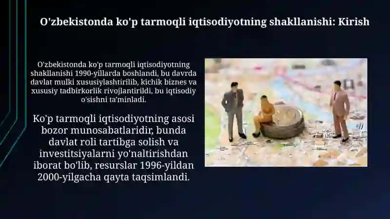 O'zbekistonda kóp ukladli iqtisodiyotning va mulkdorlar sinifini shakilanishi 3