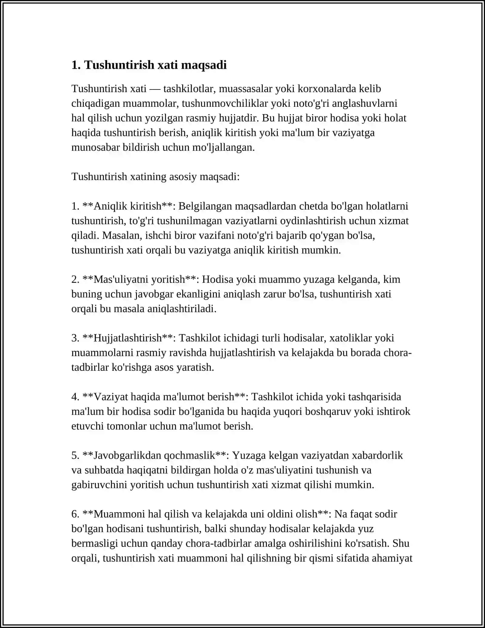 TILXAT, TUSHUNTIRISH XATI YOZISH QOIDALARI 3