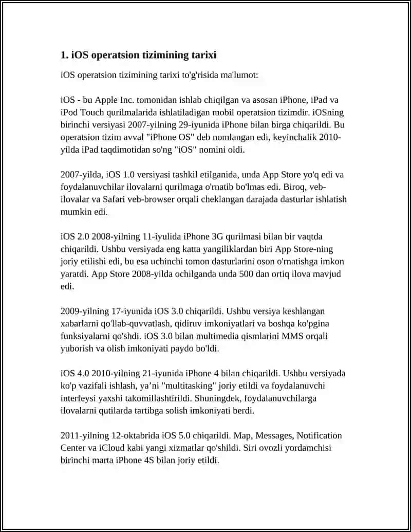 IOS MOBIL OPERATSION TIZIMI 3