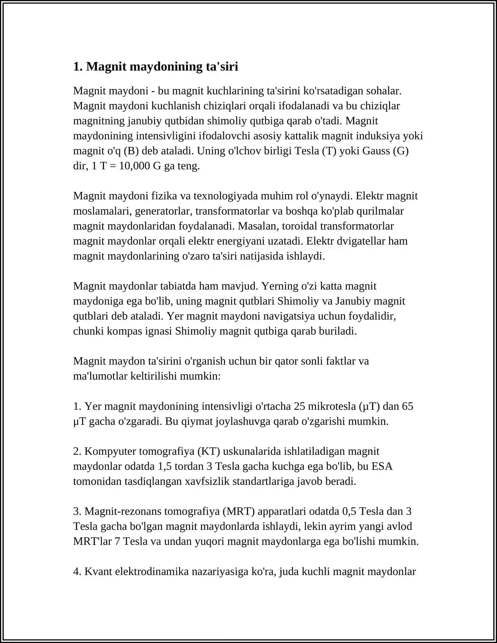 Magnit maydonida zaryadning harakati 3