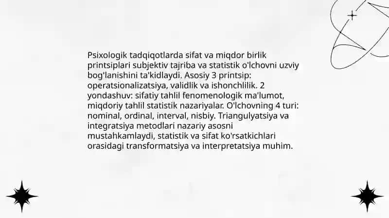 Psixologik tadqiqotlarda sifat va miqdor birligi 3