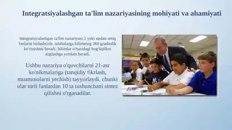 Integrasiyalashgan ta’lim pedagogika jarayonida ta’lim nazariyasi va mazmuni 3