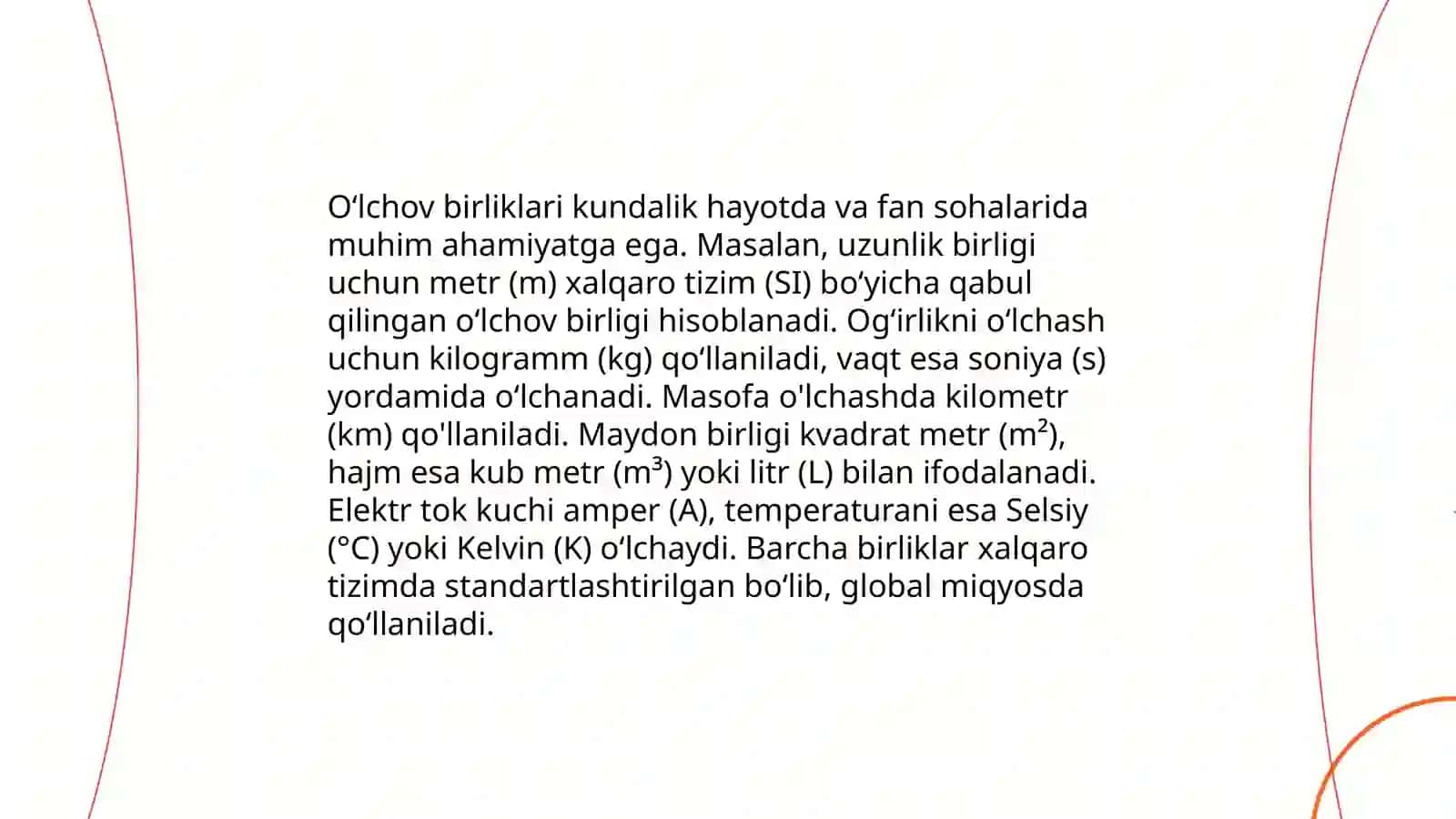 Oʻlchaniyotgan kattalikning sifat va miqdor tavsiflari 3