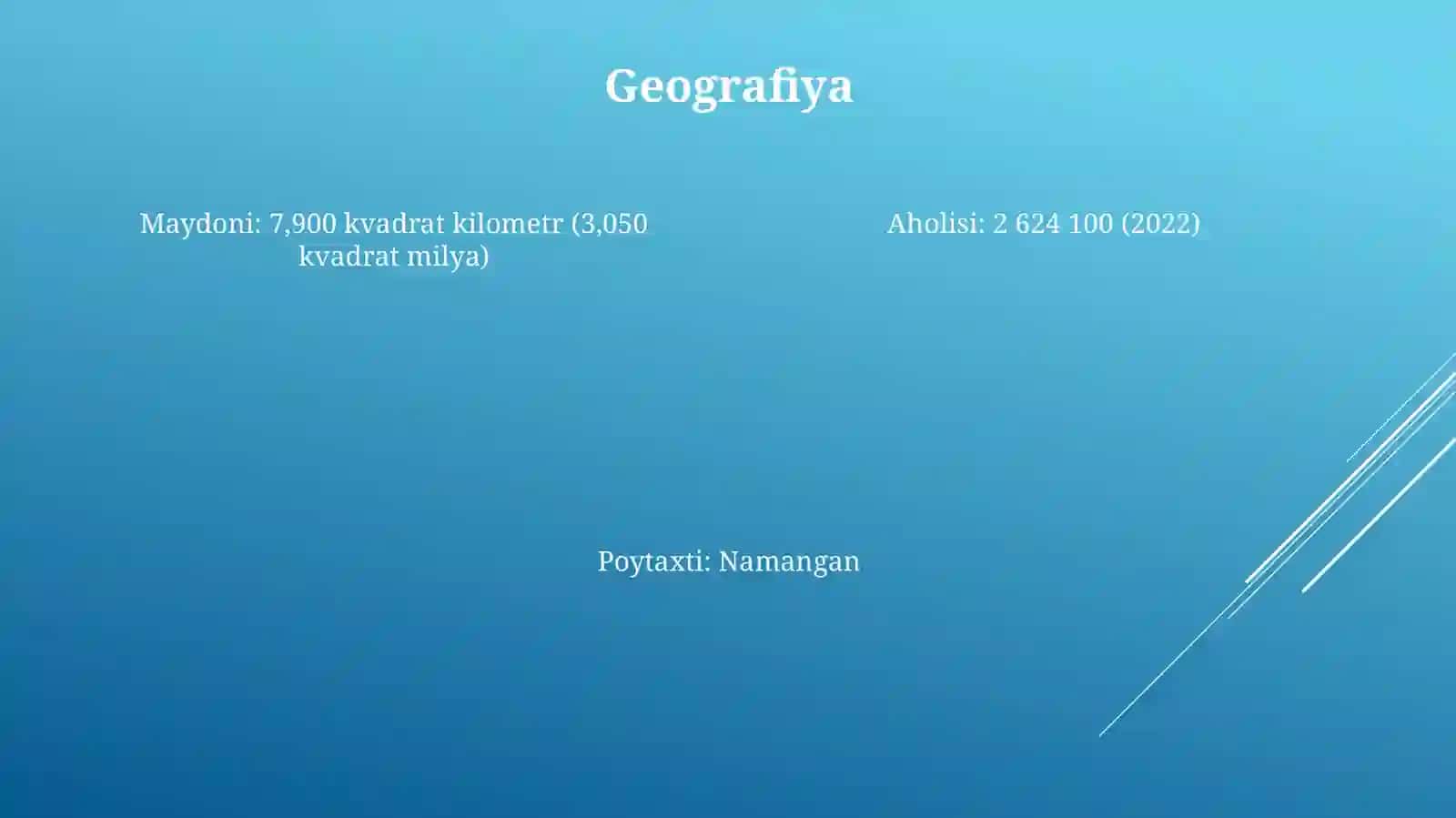 Namangan Viloyati Statistikasi 3