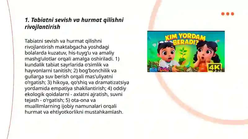 Maktabgacha yoshdagi bolalarga ekologik tarbiya 3