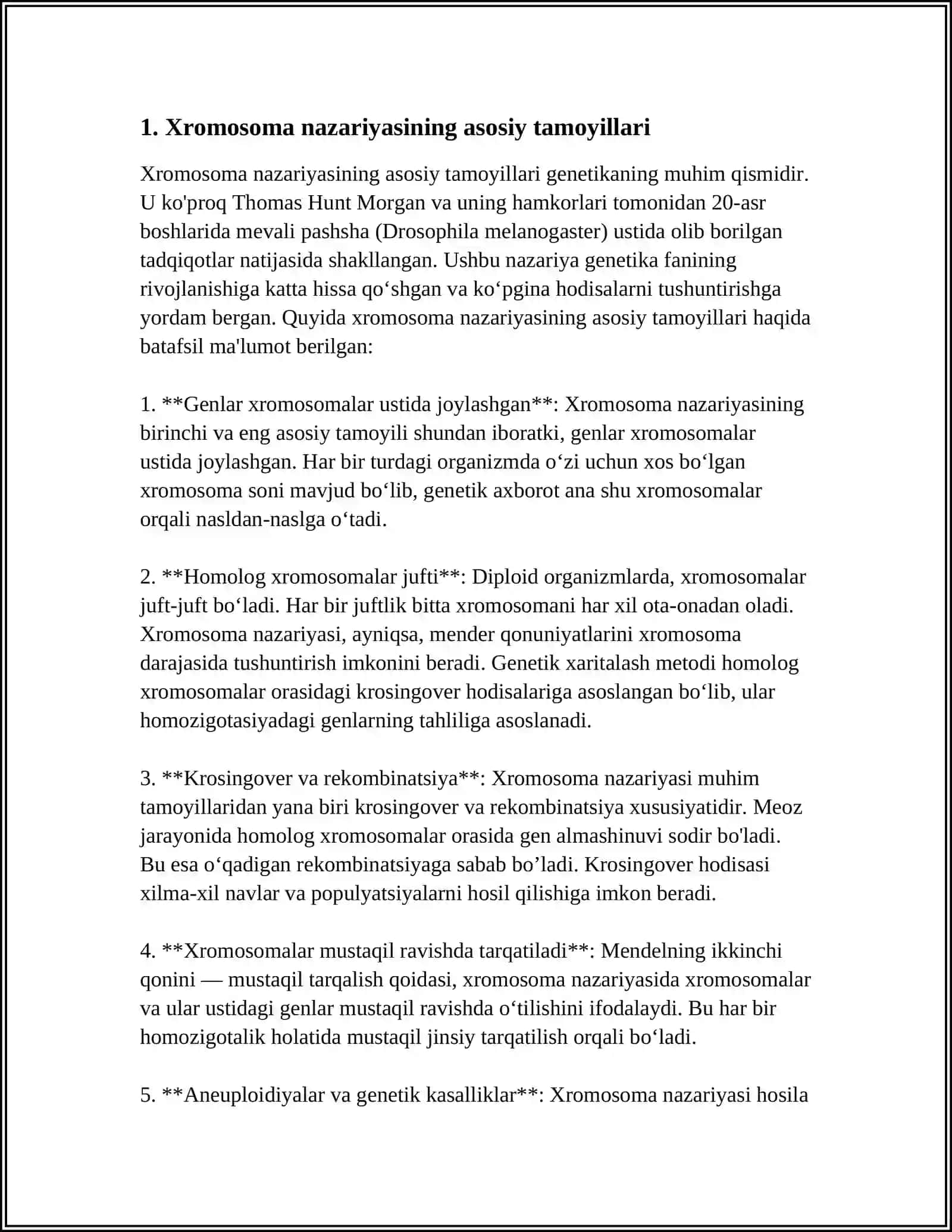 IRSIYATNING XROMOSOMA NAZARIYASI 3
