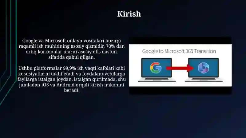 Google va Microsoft onlayn vositalari 3