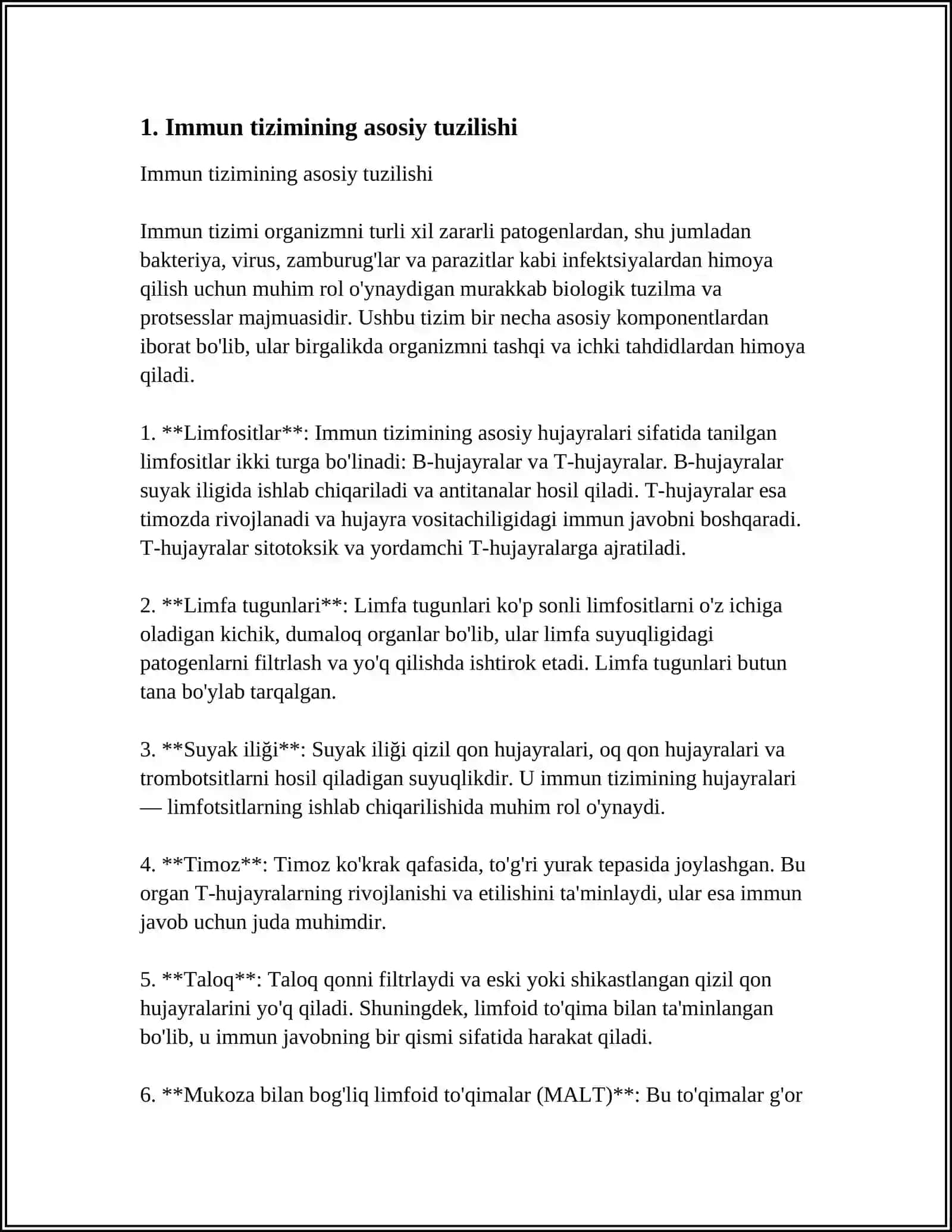 IMMUN TIZIMINING TUZILISHI VA VAZIFALARI 3