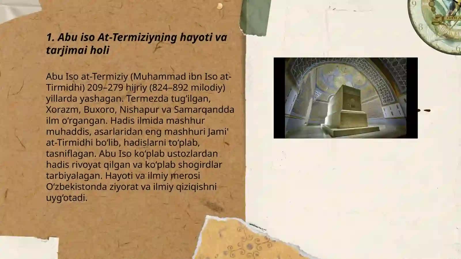 Abu iso At-Termiziyning hayoti va tarjimai holi 3