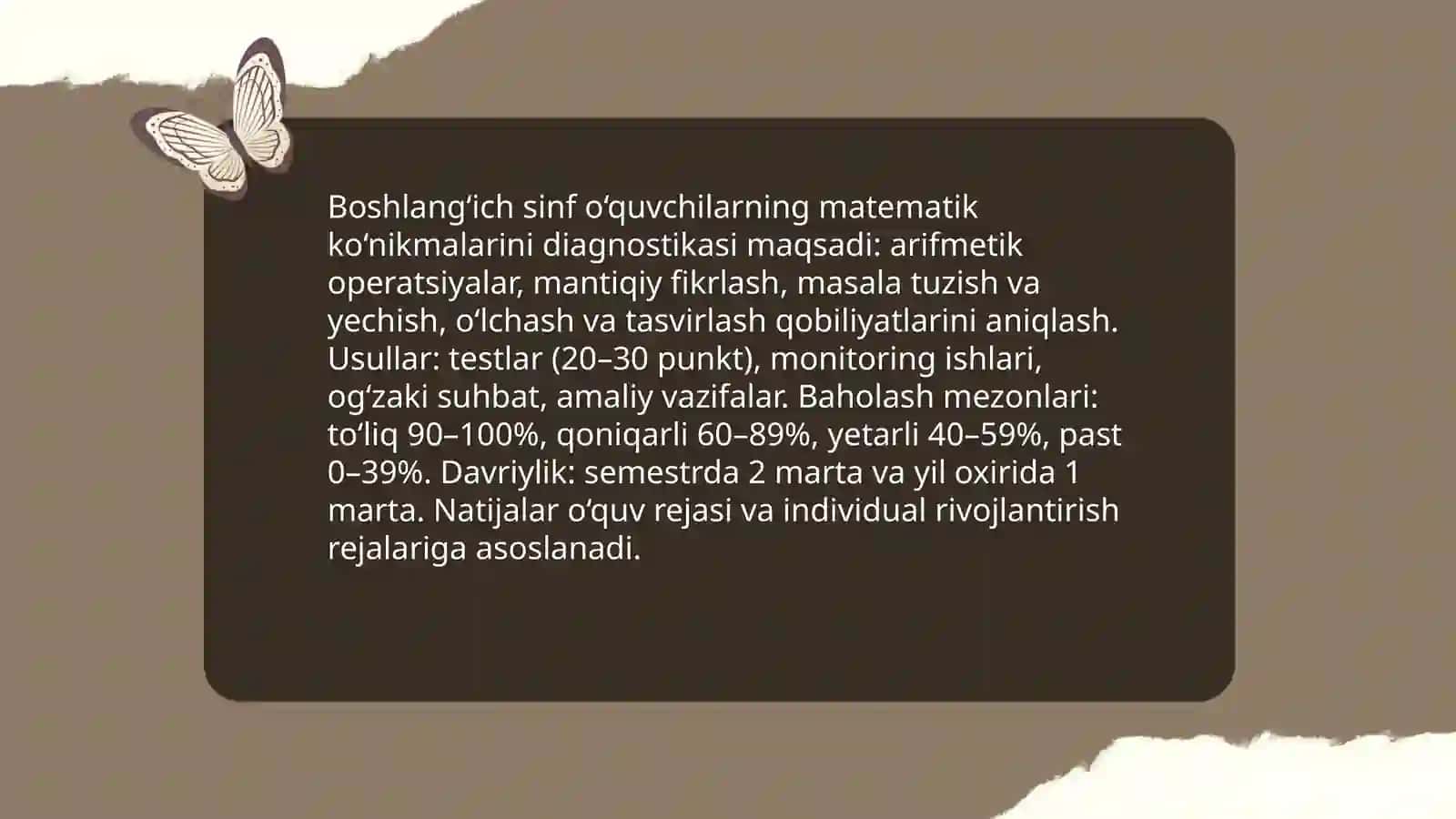 Boshlang‘ich sinf o‘quvchilarning matematik ko‘nikmalarini diagnostikasi 3