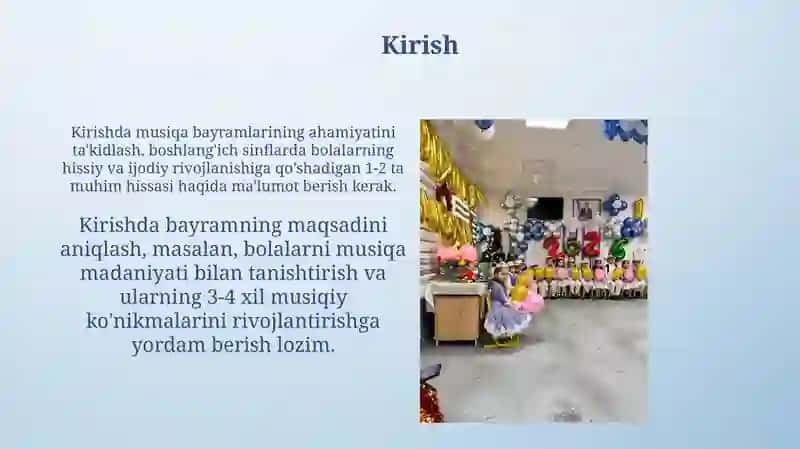 Musiqiy bayramlar tashkil etish 3