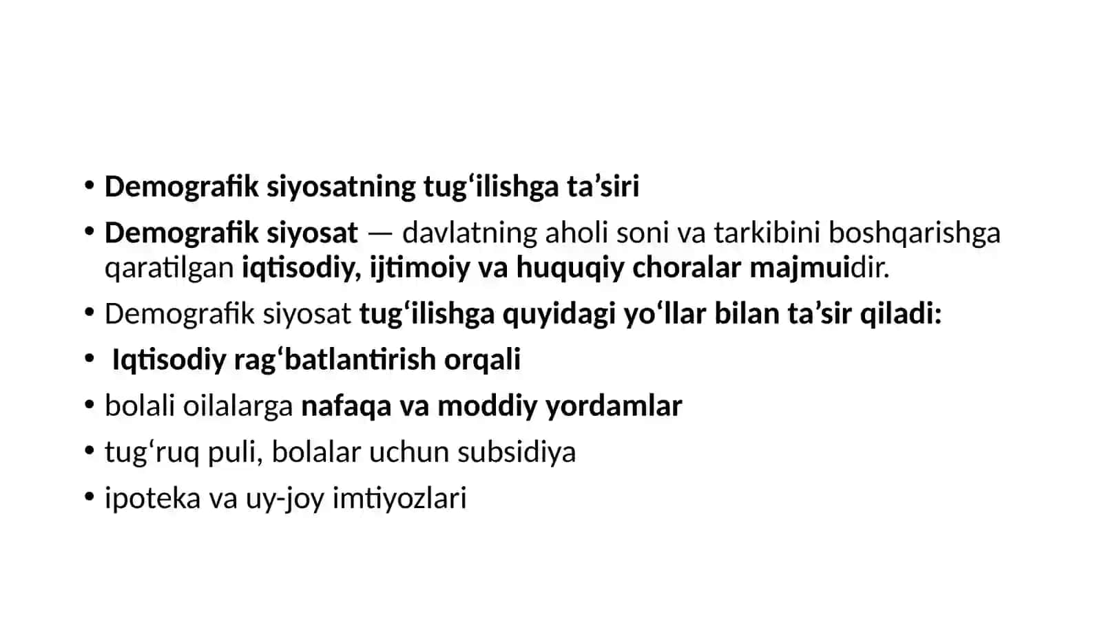 Demografik siyosatning tug‘ilishga ta’siri 3