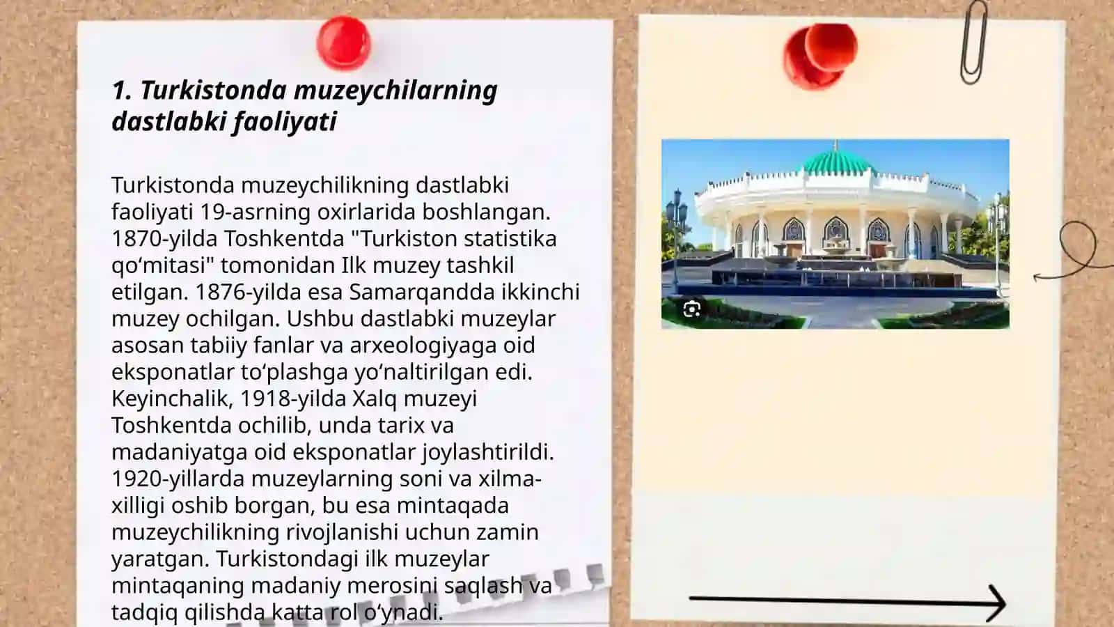 Turkistonda muzey ishining shakllanishi va bosqichlari 3