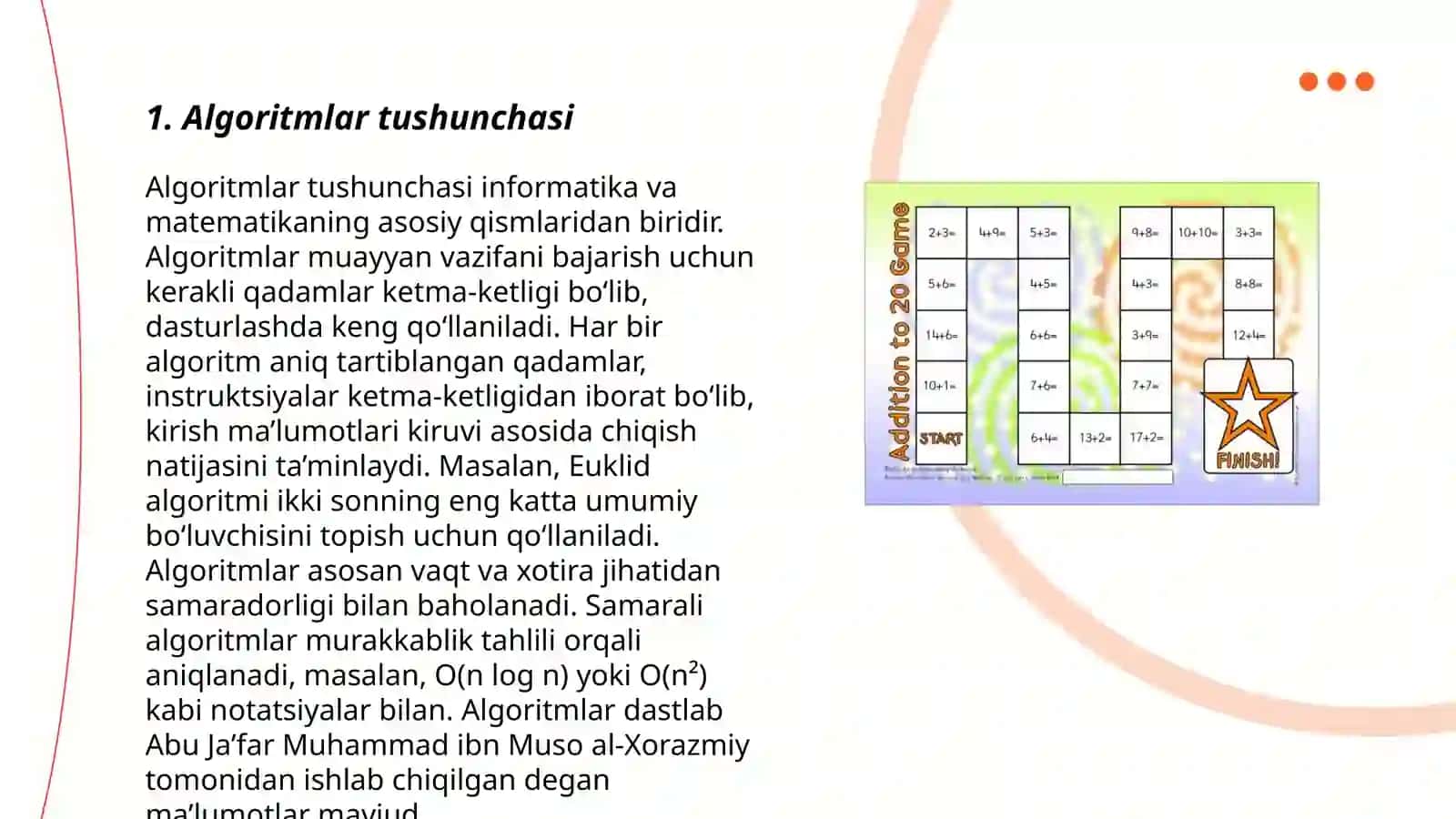 Algoritmlar tushunchasi 3