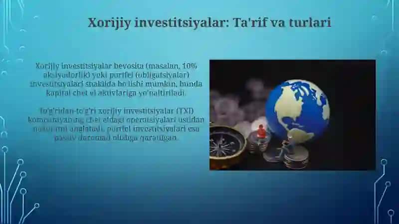 Ilqtisodiyotning xalqaro integratsiyasida xorijiy investitsiyalarning ơrni va ahamiyati 3