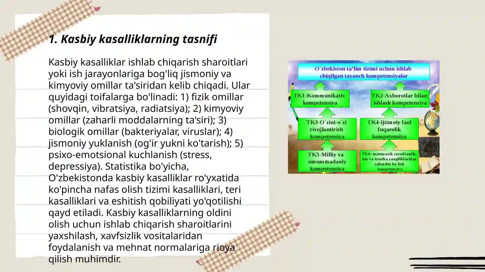 Kasbiy kasalliklarni va ishlab chiqarishdagi jarohatlarni tekshirish hisobga olish va aniqlash usullari 3
