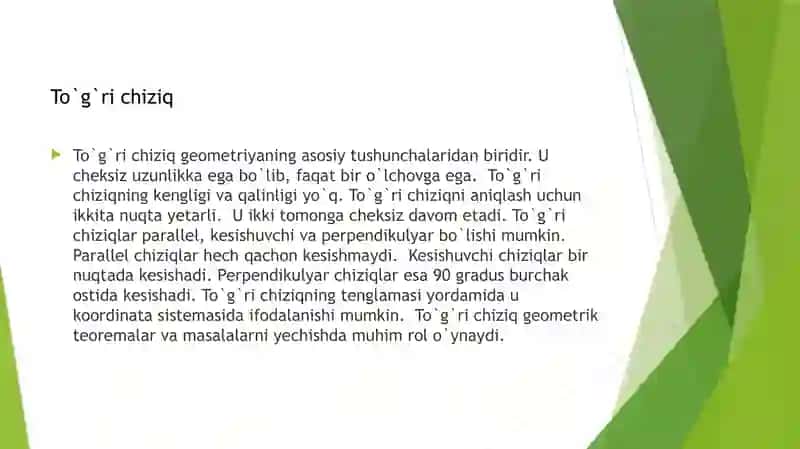 Chiziq turlari 3