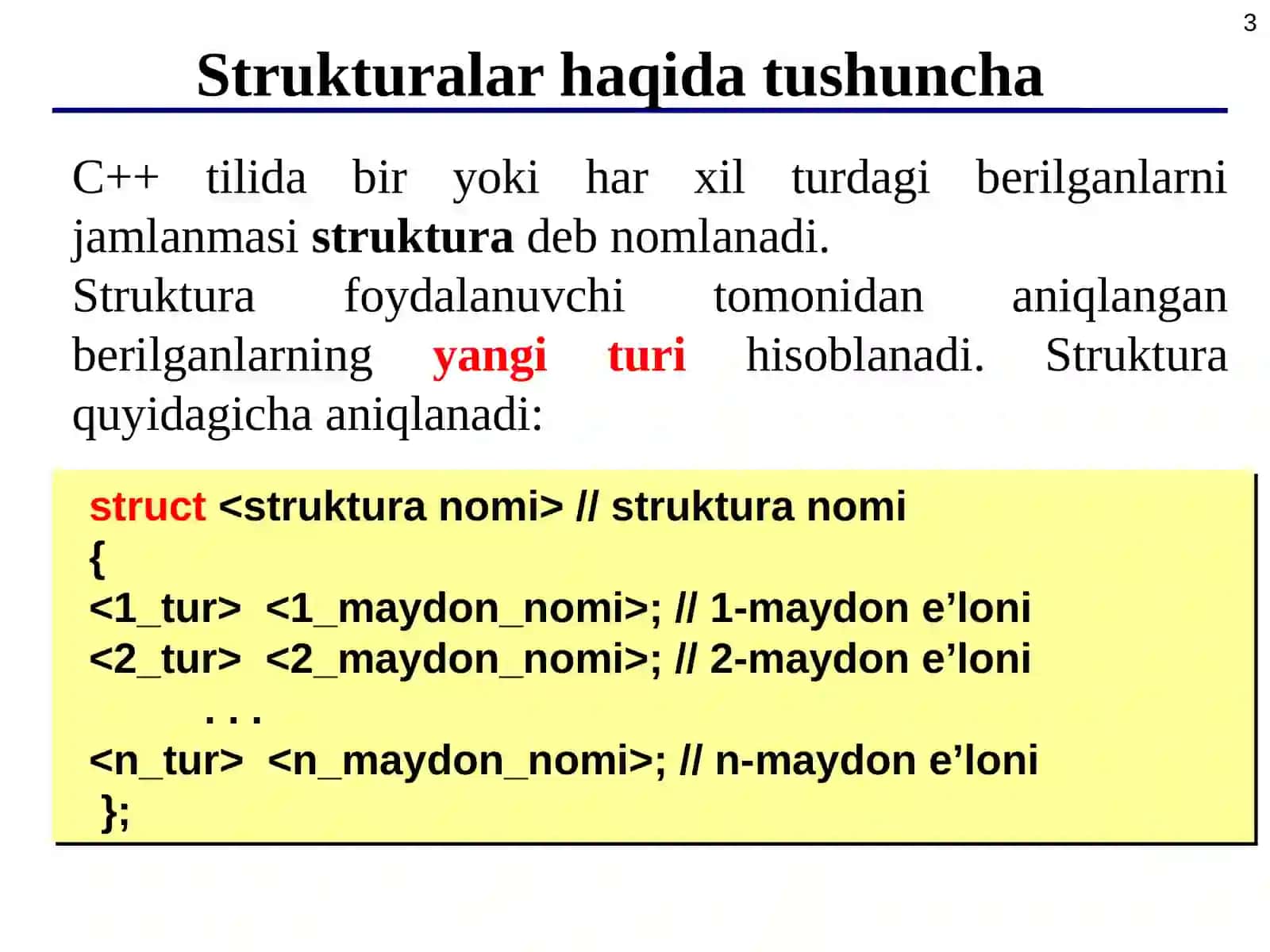 Borland C++ Builder 6 ning strukturalashgan toifalari 3