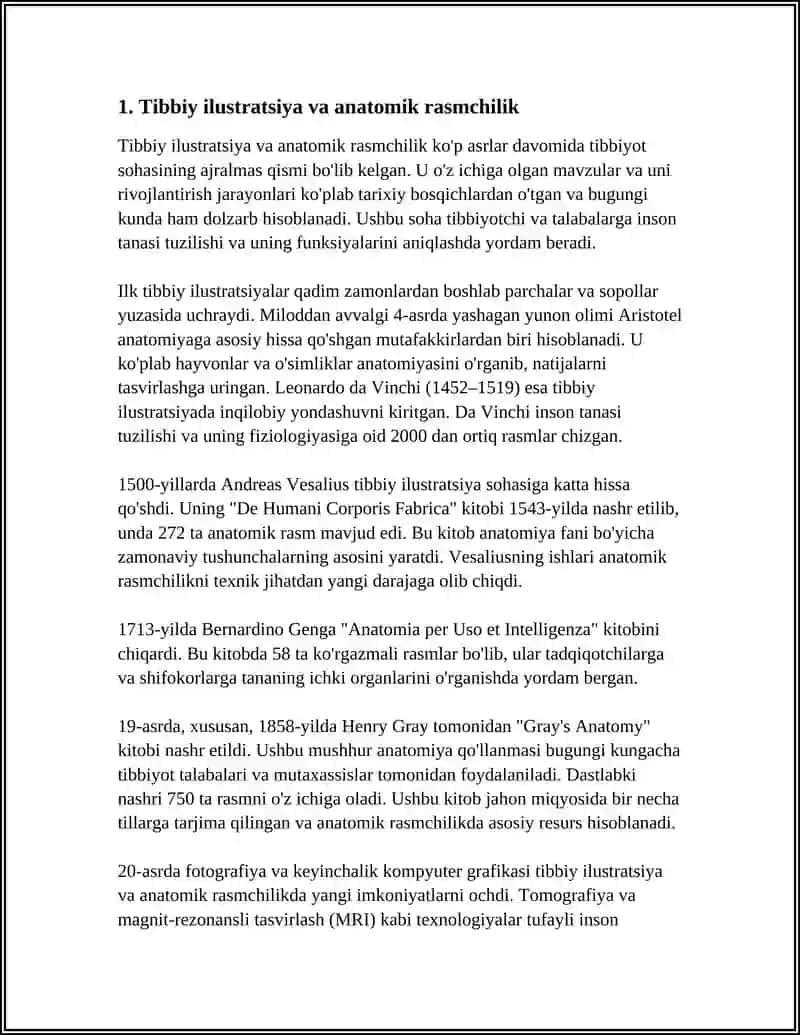 Tibbiy ilustratsiya va anatomik rasmchilik 3