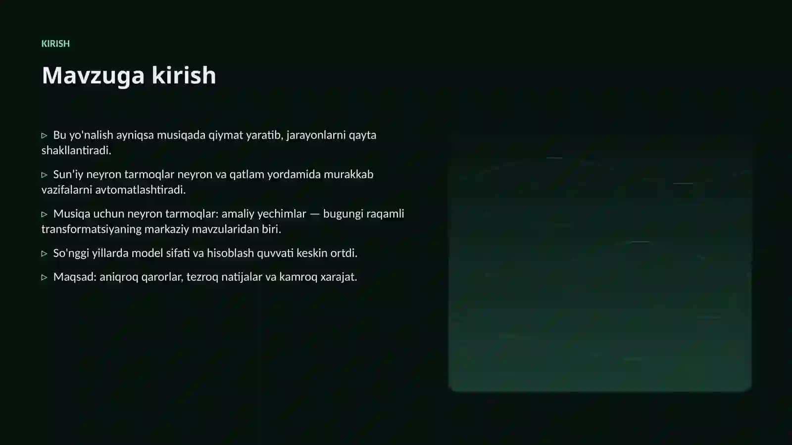 Musiqa uchun neyron tarmoqlar: amaliy yechimlar 3