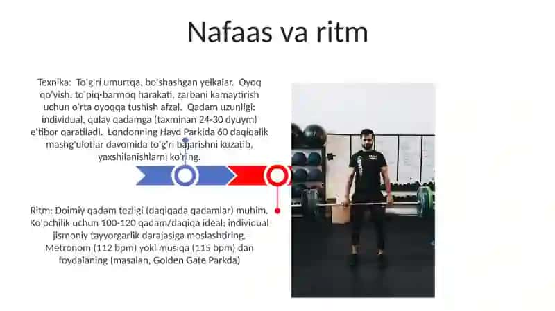 Sportcha yurish texnikasini o'rgatish 3
