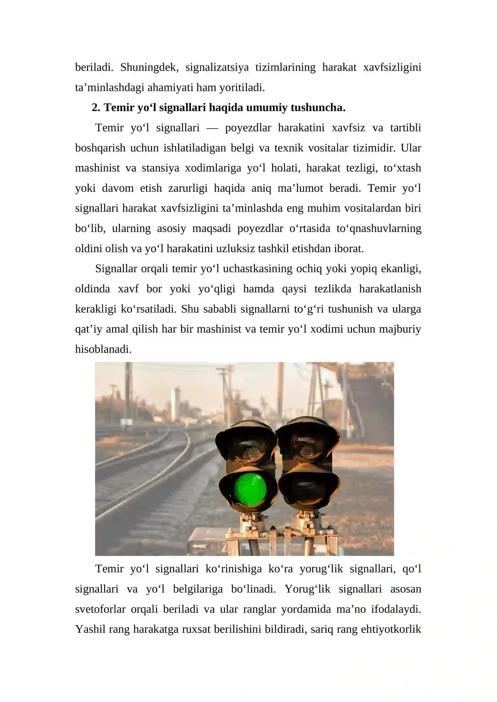 Temir yo‘lda signallarning tuzilishi va belgi ko‘rinishlari 3